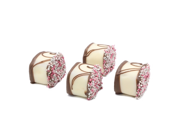 Geboorte mini mergpijp melkchocola roze